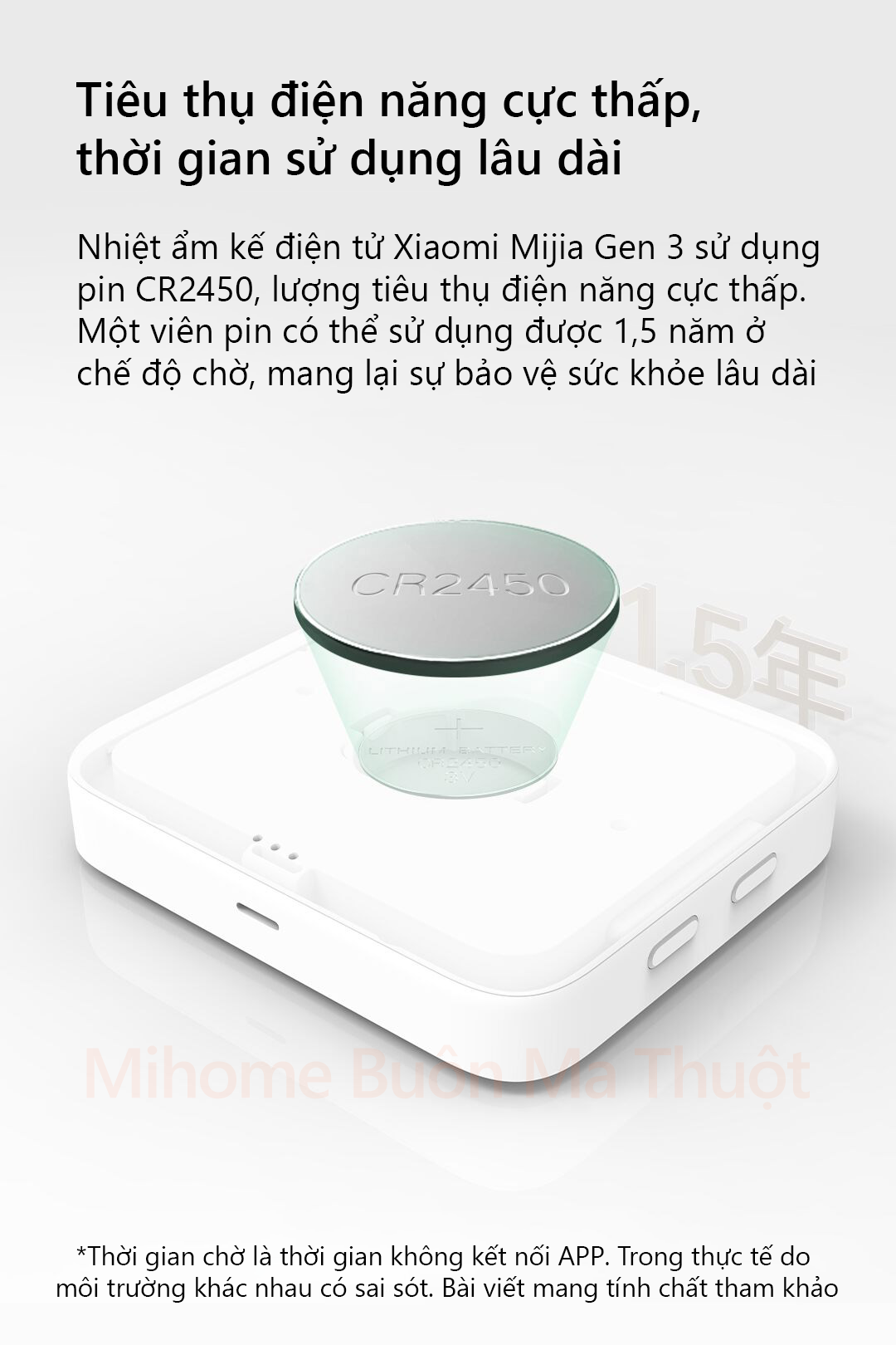 Nhiệt ẩm kế điện tử Xiaomi Mijia Gen 3 MJWSD05MMC