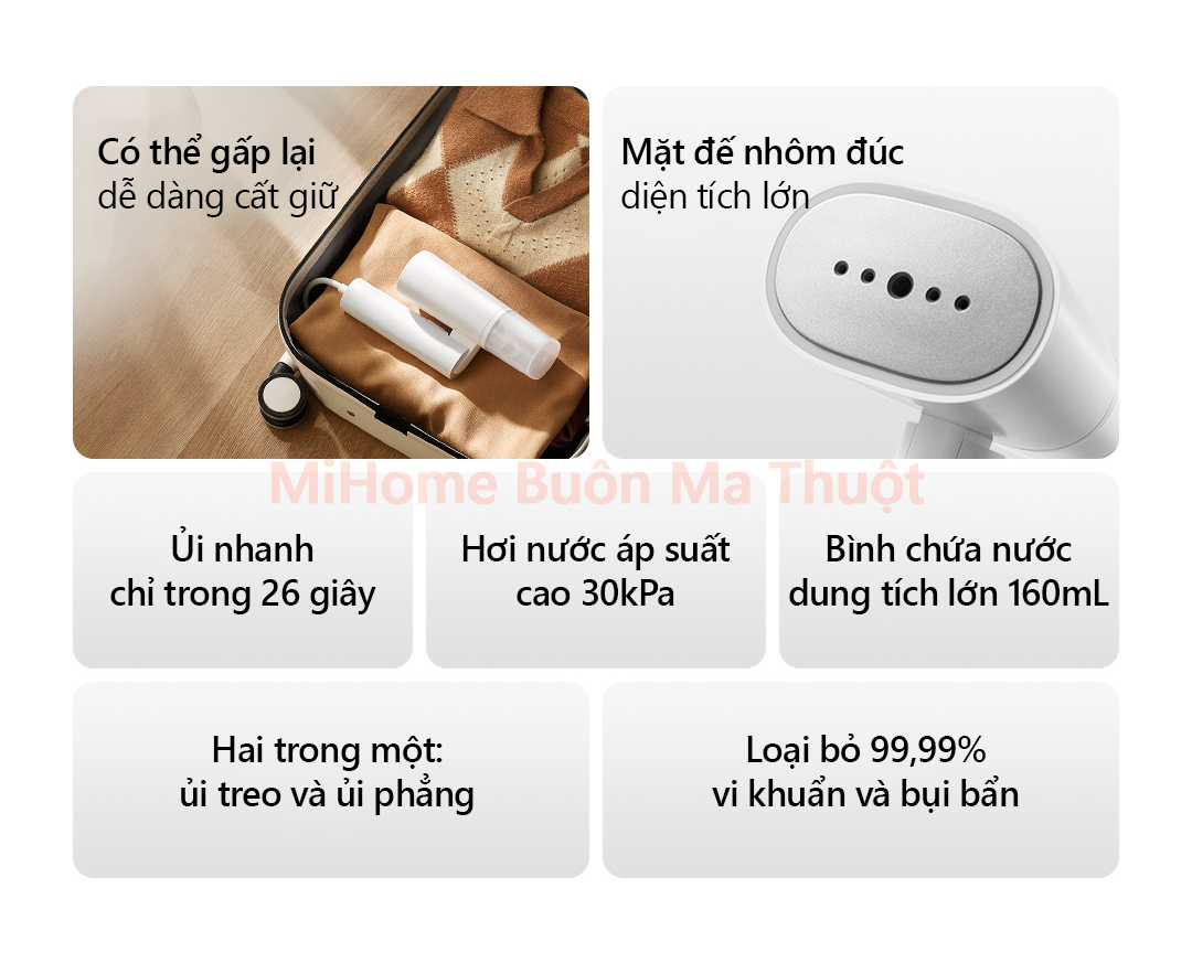 Bàn ủi hơi nước cầm tay Xiaomi Mijia Gen 2