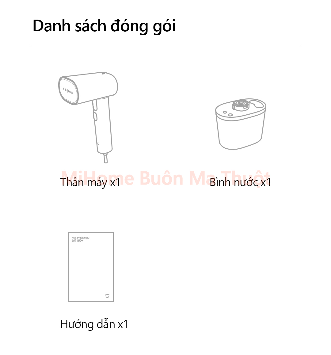 Bàn ủi hơi nước cầm tay Xiaomi Mijia Gen 2