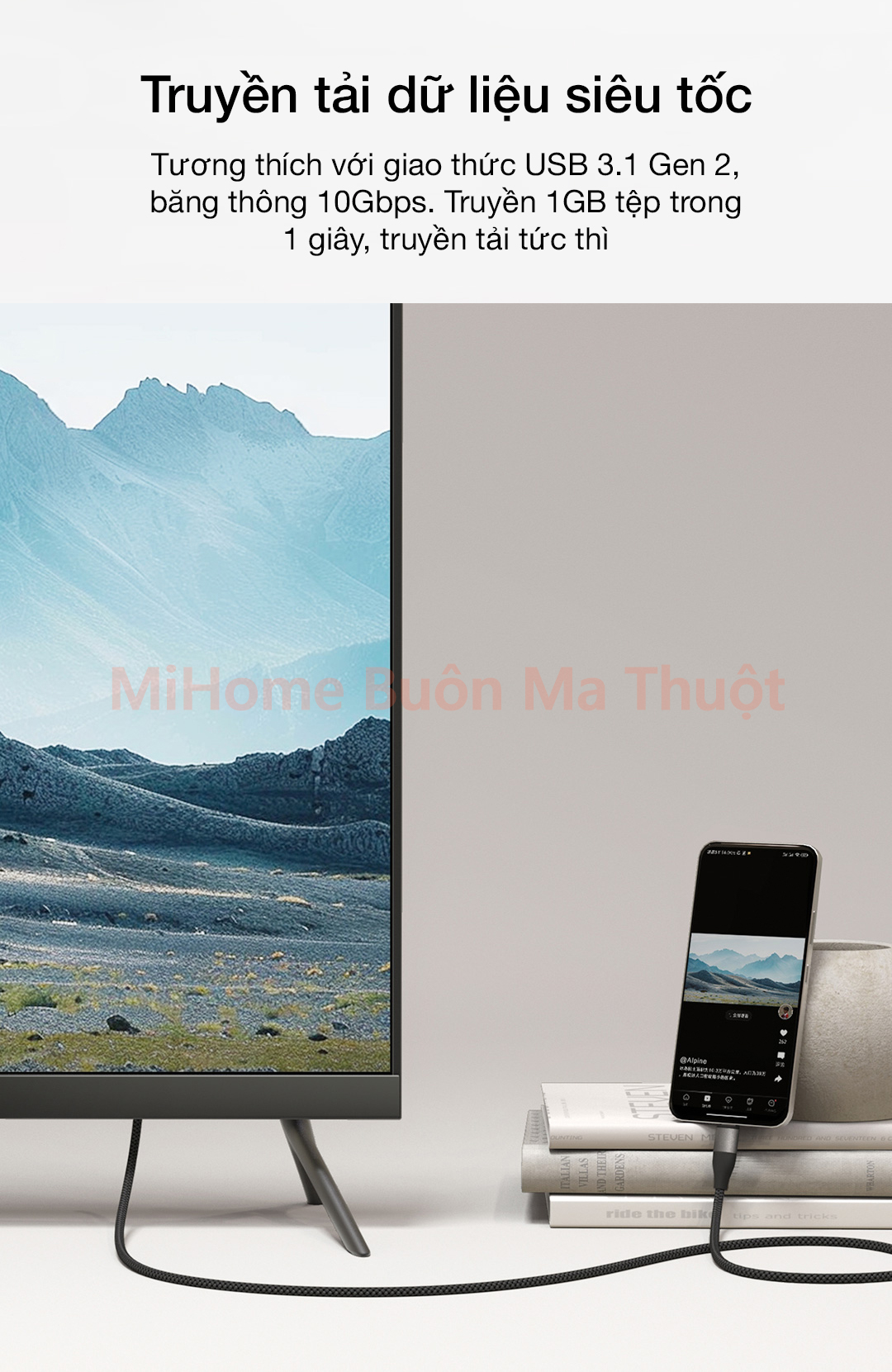 Cáp USB-C to USB-C Xiaomi 6A 100W