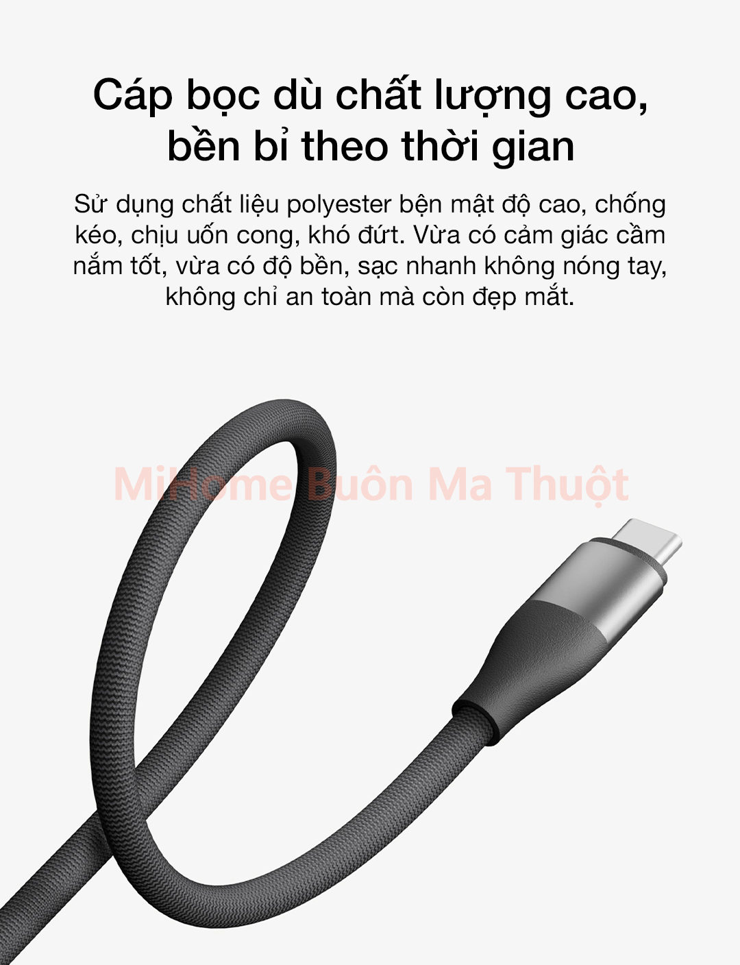 Cáp USB-C to USB-C Xiaomi 6A 100W