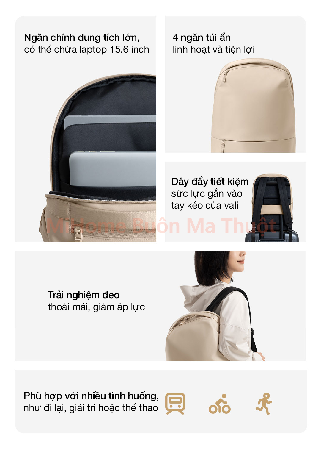 Balo Xiaomi Mijia Commuter Backpack 17.3L