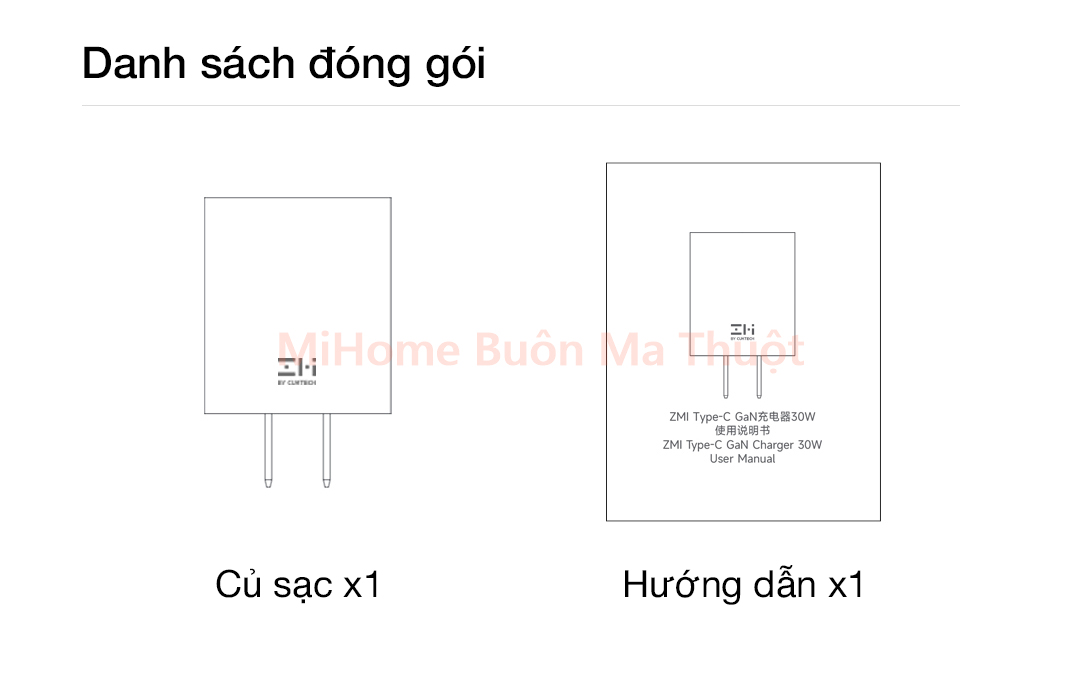 Củ sạc nhanh ZMI CUKTECH GaN3 30W TypeC