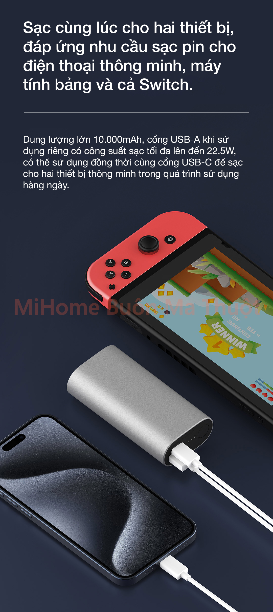 Pin sạc dự phòng ZMI Cuktech 10000mah 30W QB818