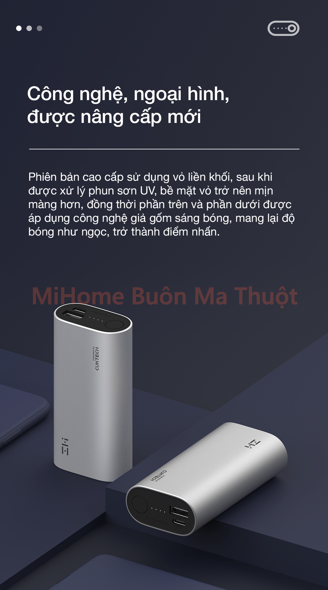 Pin sạc dự phòng ZMI Cuktech 10000mah 30W QB818