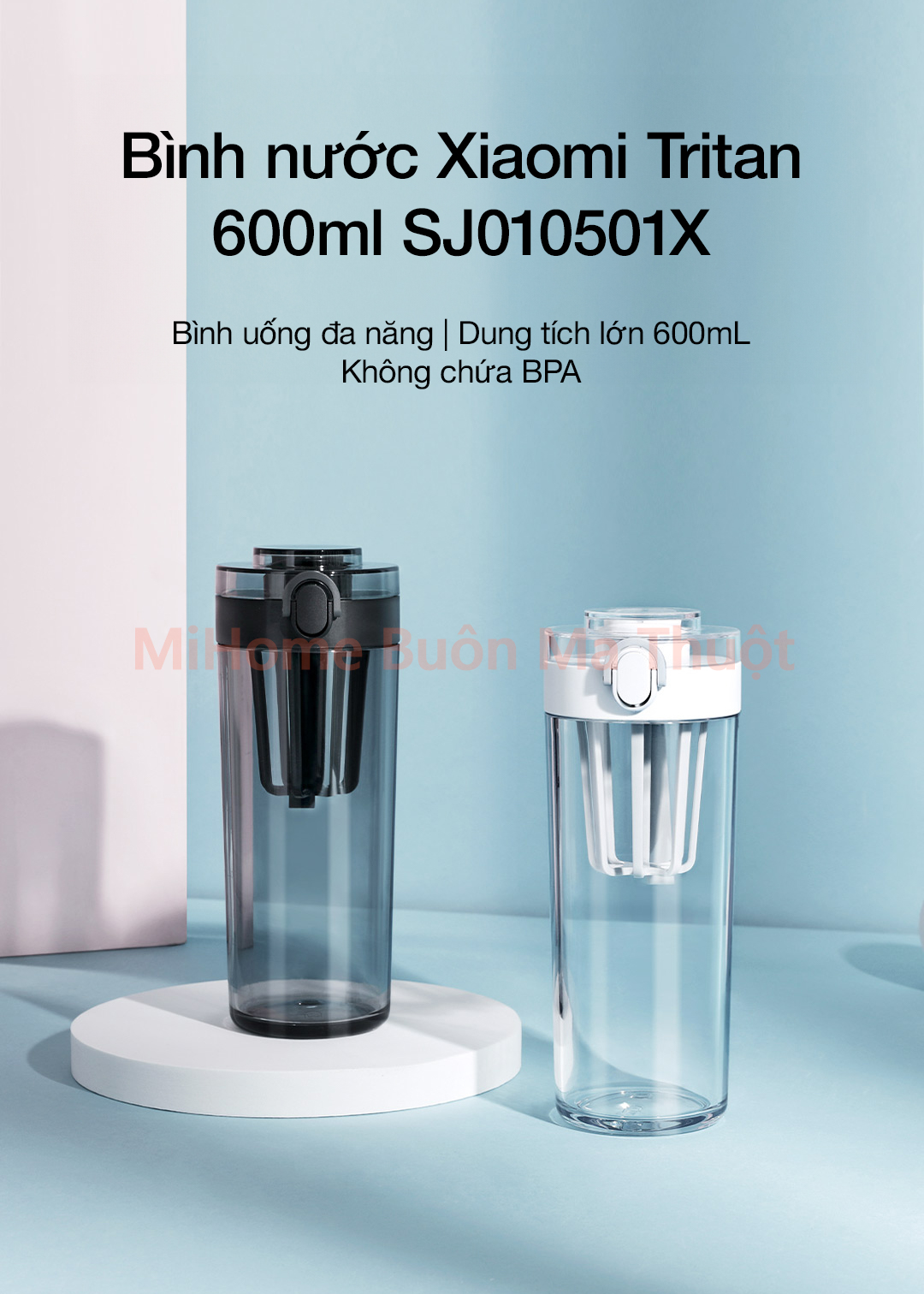 Bình nước Xiaomi Tritan 600ml SJ010501X