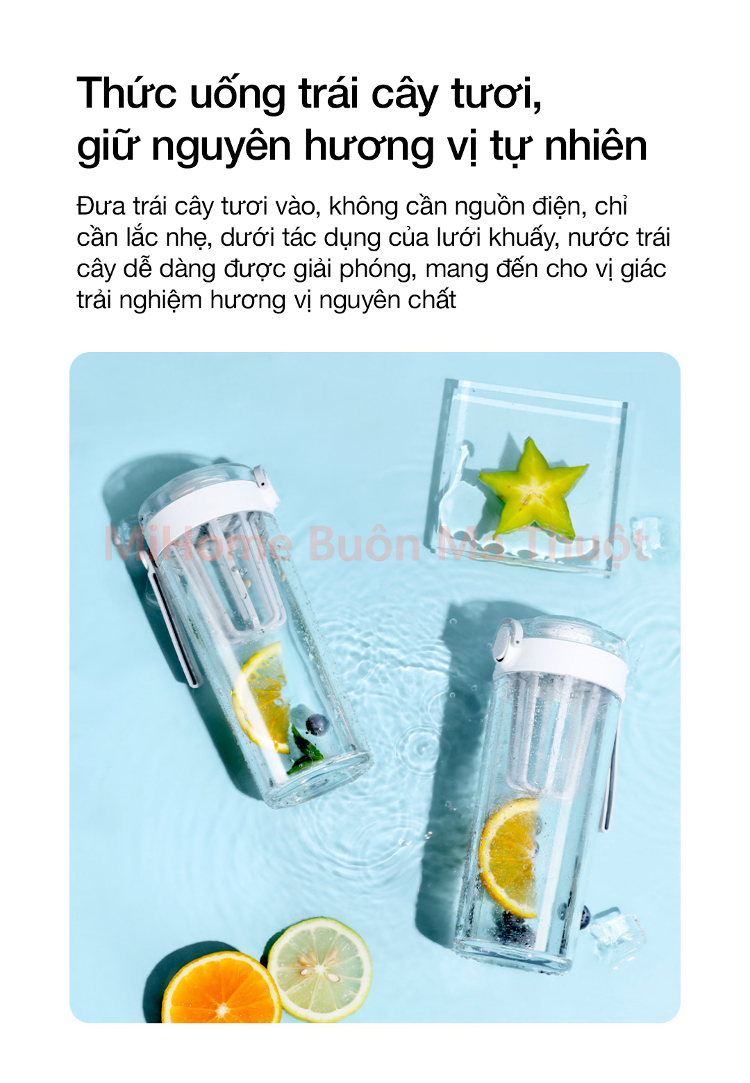 Bình nước Xiaomi Tritan 600ml SJ010501X