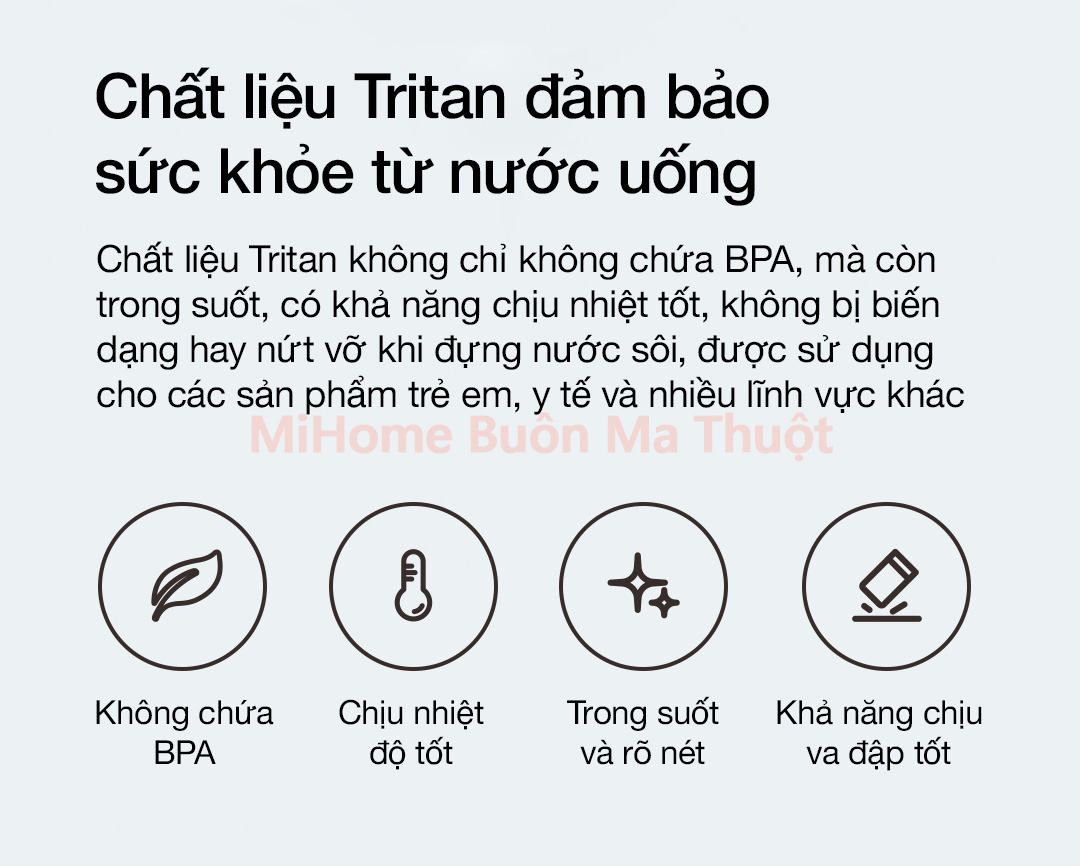 Bình nước Xiaomi Tritan 600ml SJ010501X