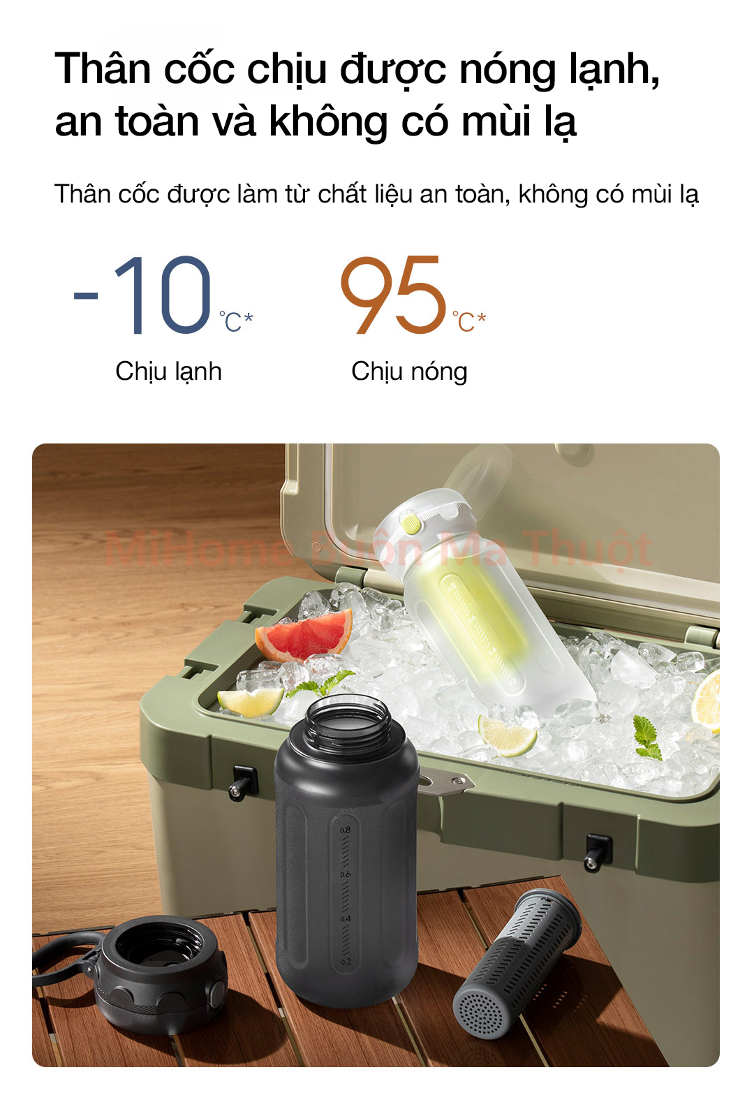 Bình nước thể thao Xiaomi Mijia 1L