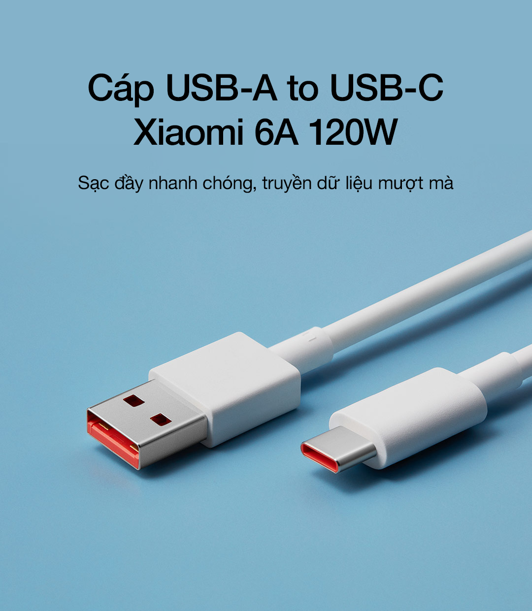Cáp USB-A to USB-C Xiaomi 6A 120W