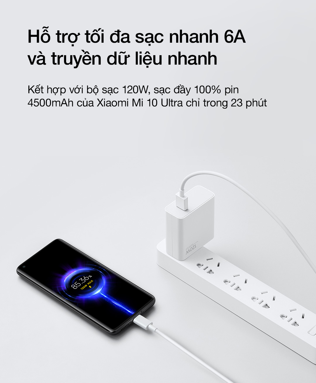 Cáp USB-A to USB-C Xiaomi 6A 120W
