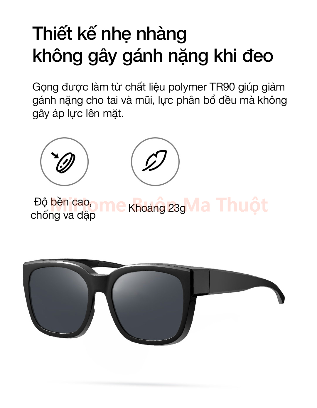 Kính râm phân cực Xiaomi Mijia cho người cận thị