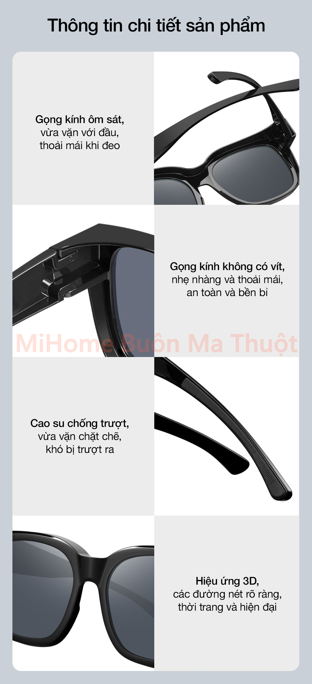 Kính râm phân cực Xiaomi Mijia cho người cận thị