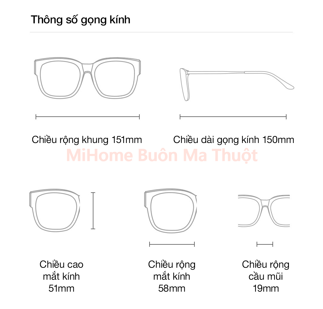 Kính râm phân cực Xiaomi Mijia cho người cận thị