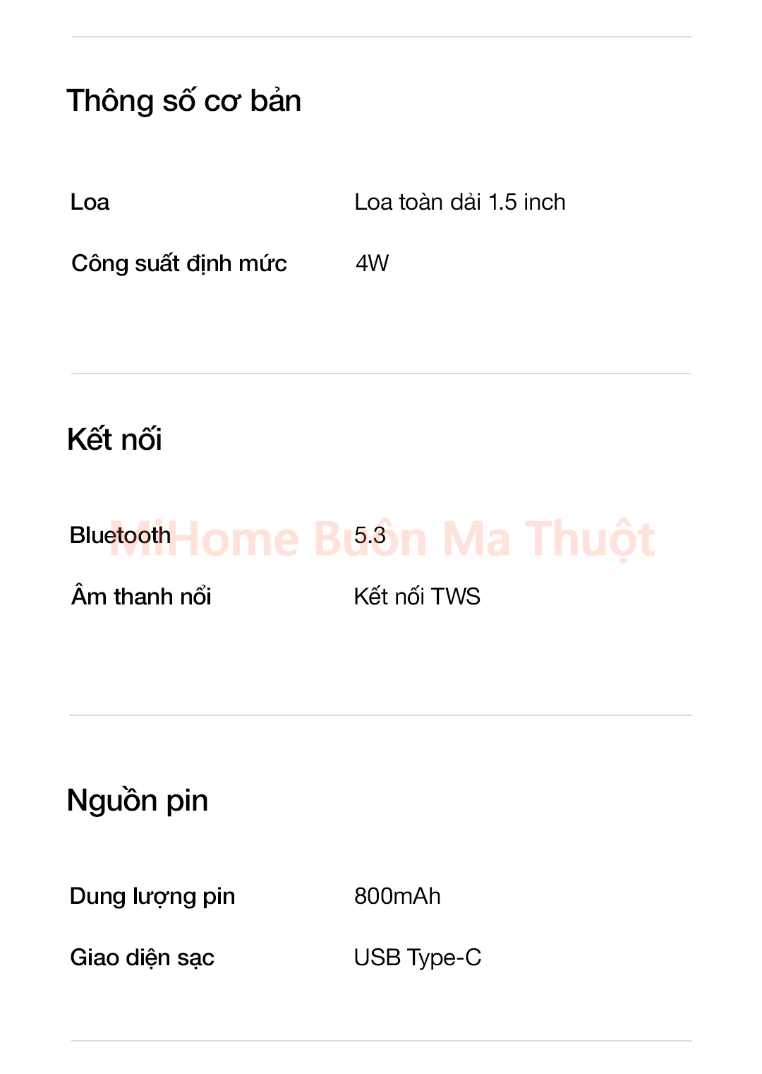 Loa Bluetooth Xiaomi Redmi 4W