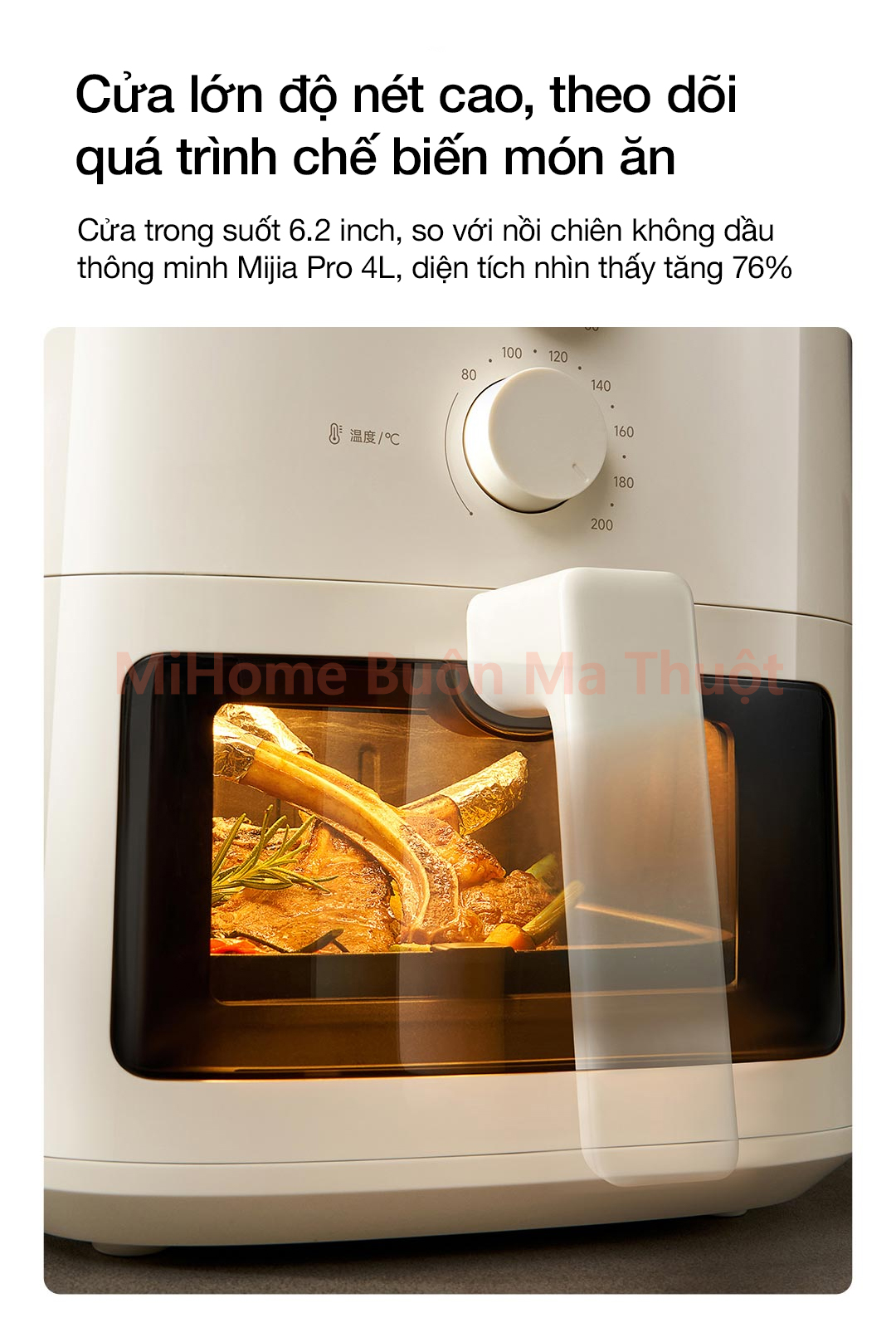 Nồi Chiên Không Dầu Xiaomi Smart Air Fryer Pro 4L - Thực Phẩm Giòn Tan Khỏe Mạnh