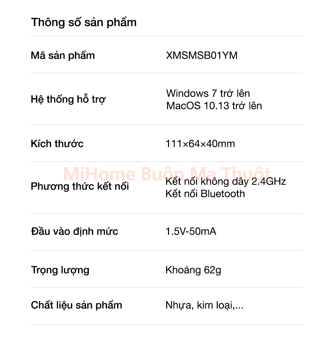 Chuột không dây Xiaomi Wireless Dual-mode Gen 2