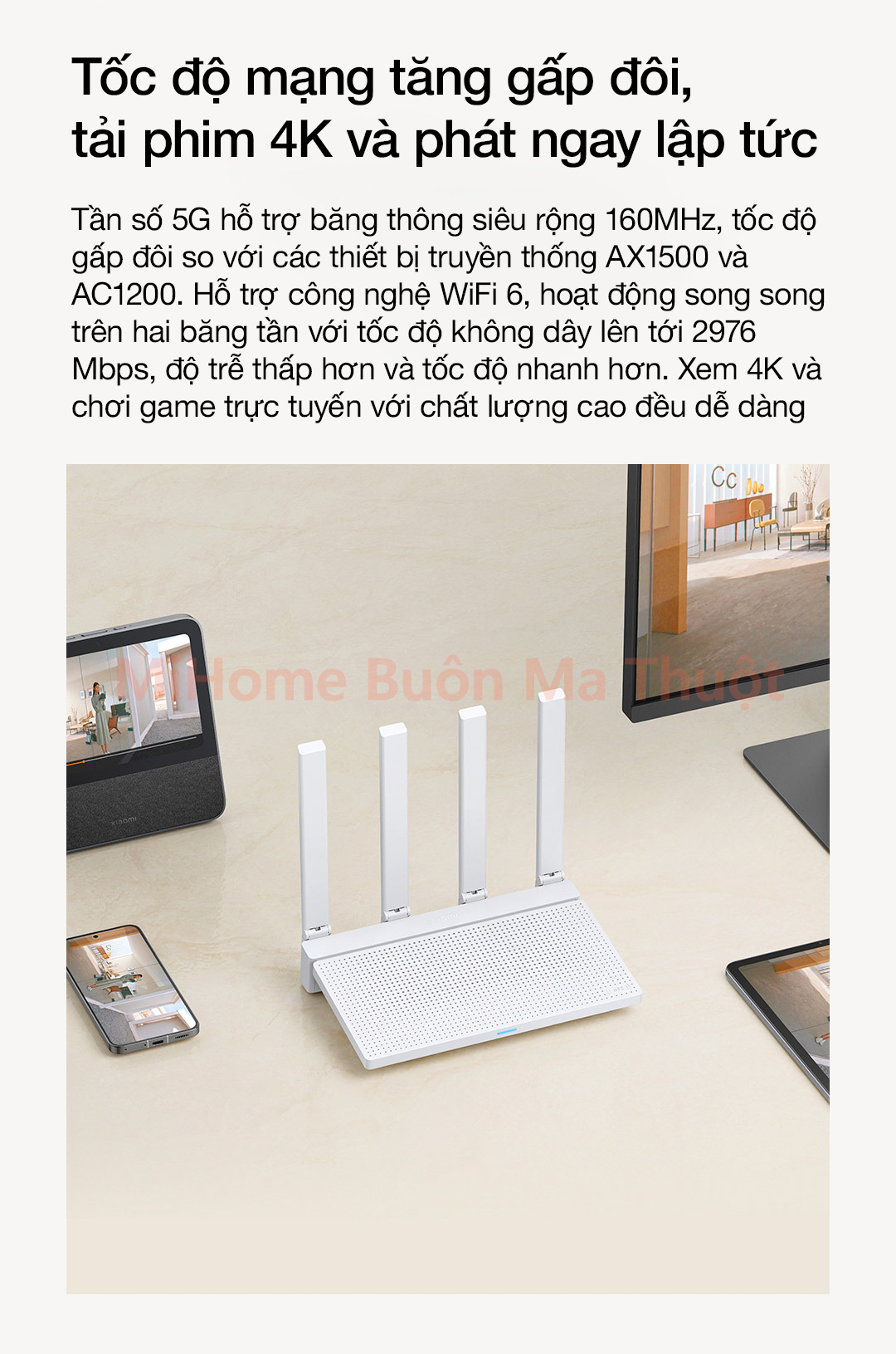 Router Wifi 6 Xiaomi AX3000T MESH