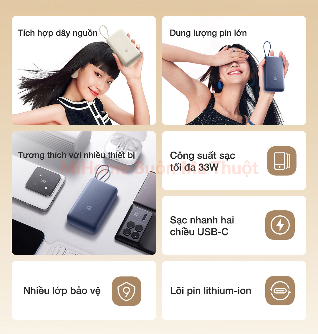 Pin sạc dự phòng 20000mAh Xiaomi PB2030MI 33W