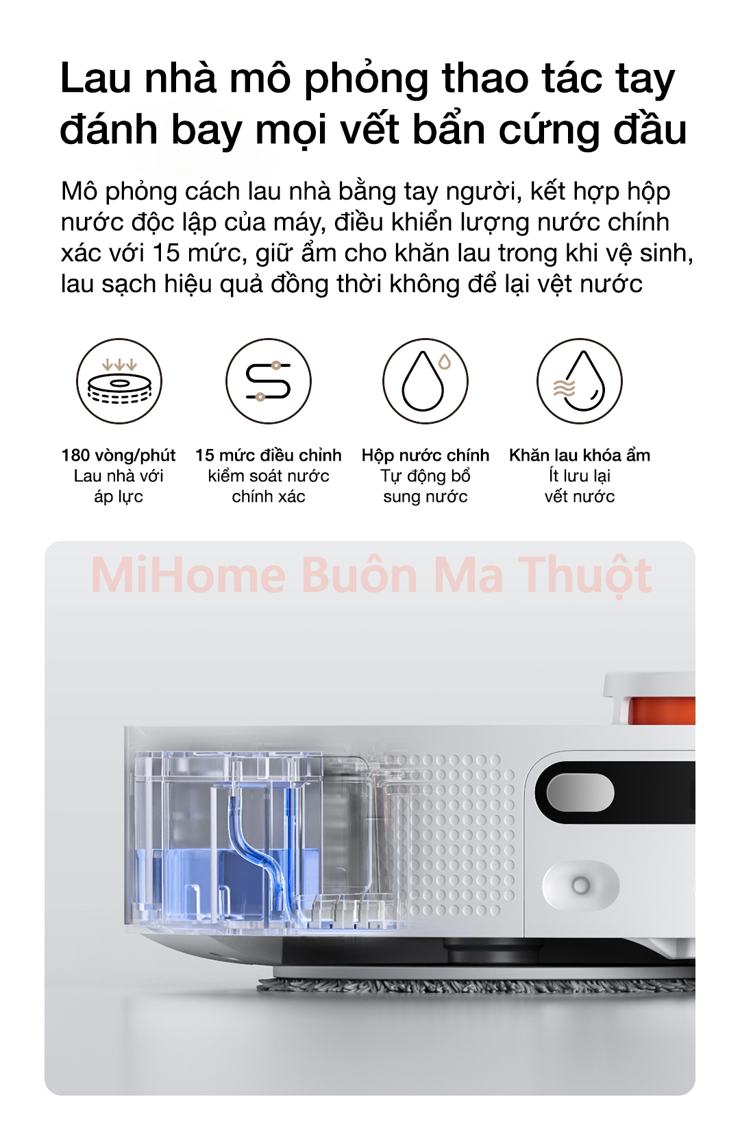 Robot hút bụi lau nhà Xiaomi Mijia M40
