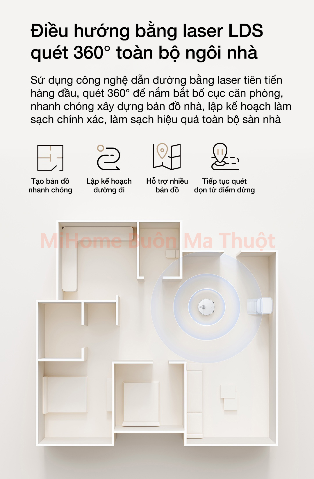 Robot hút bụi lau nhà Xiaomi Mijia M40