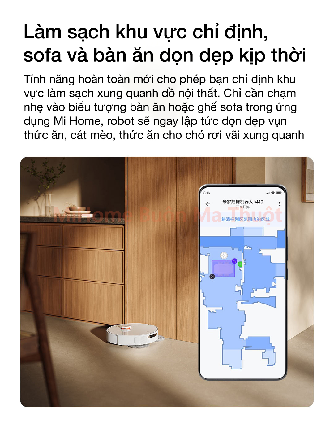 Robot hút bụi lau nhà Xiaomi Mijia M40