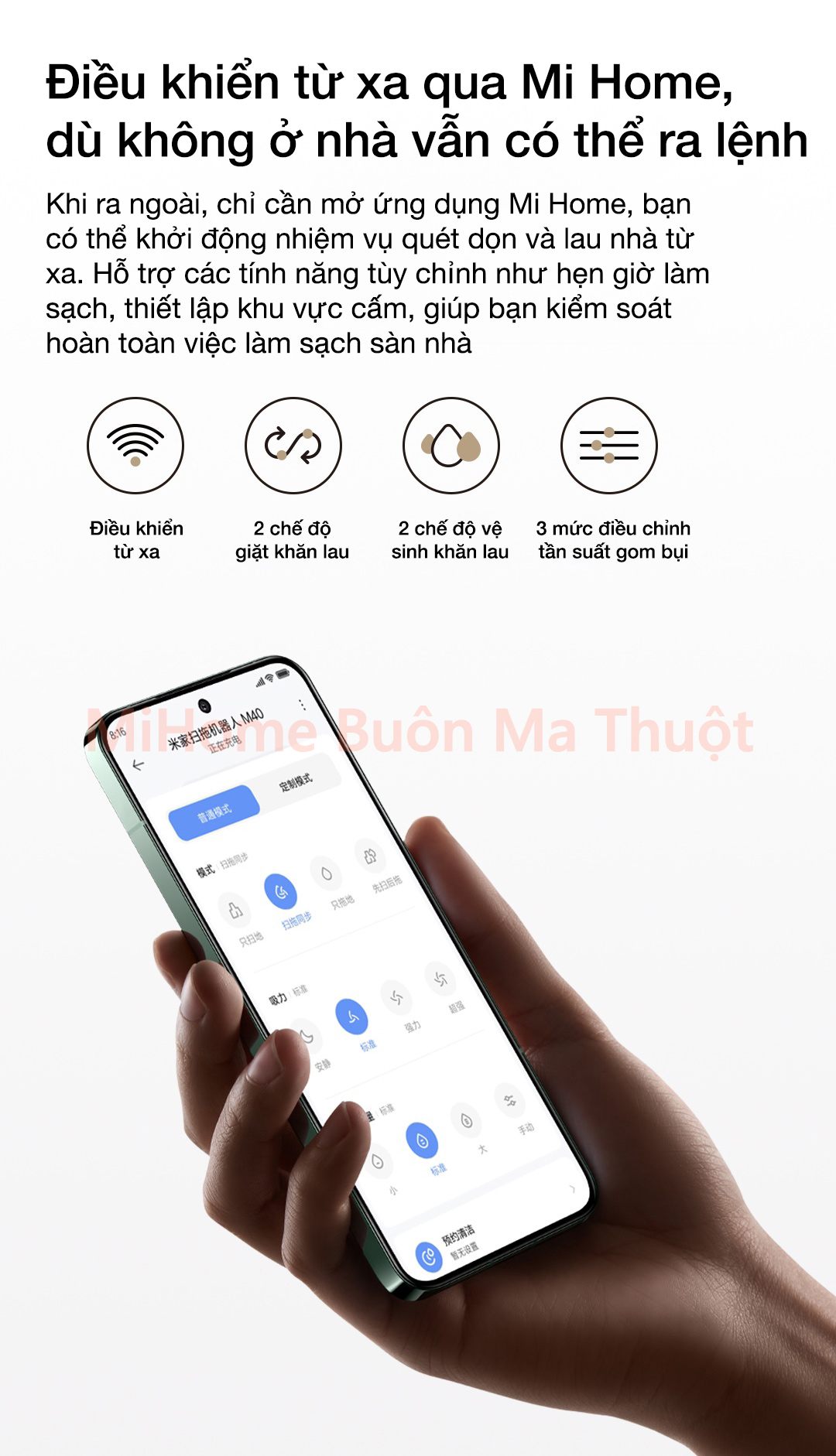 Robot hút bụi lau nhà Xiaomi Mijia M40