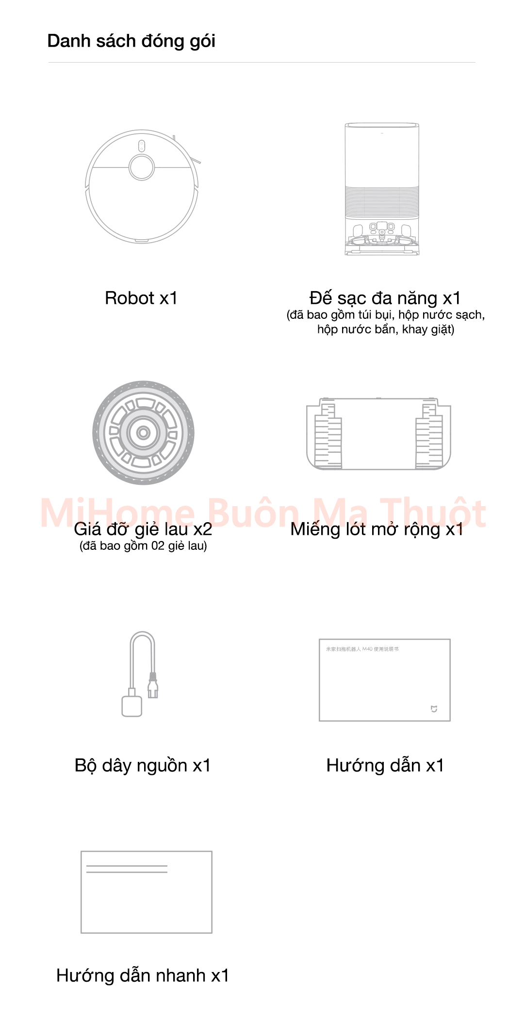 Robot hút bụi lau nhà Xiaomi Mijia M40