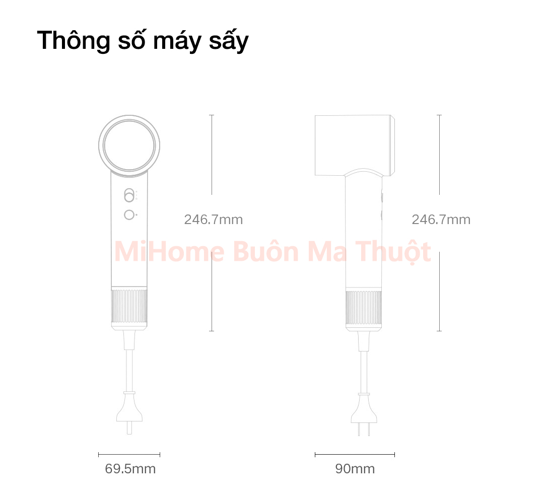 Máy sấy tóc ion âm Xiaomi Mijia H501SE
