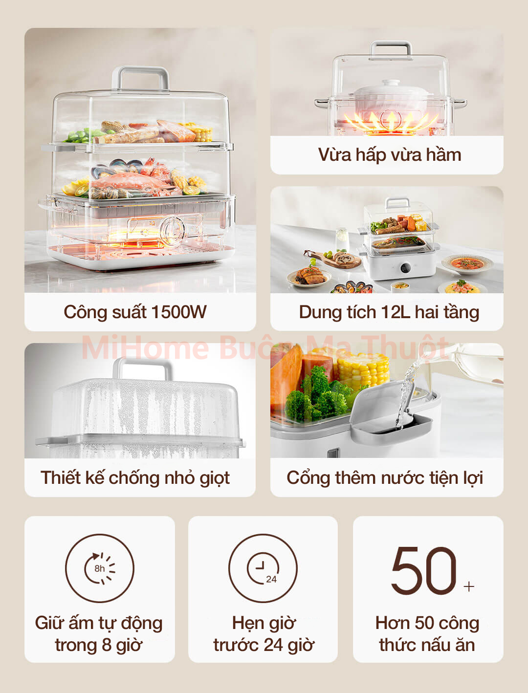 Nồi hấp điện đa năng Mijia N1 12L MES01