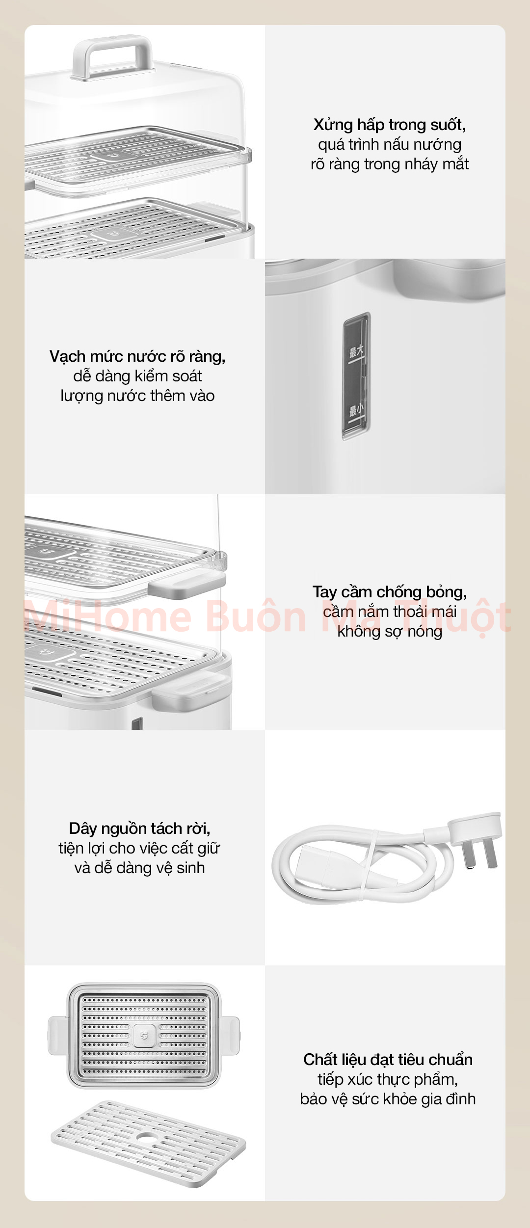 Nồi hấp điện đa năng Mijia N1 12L MES01