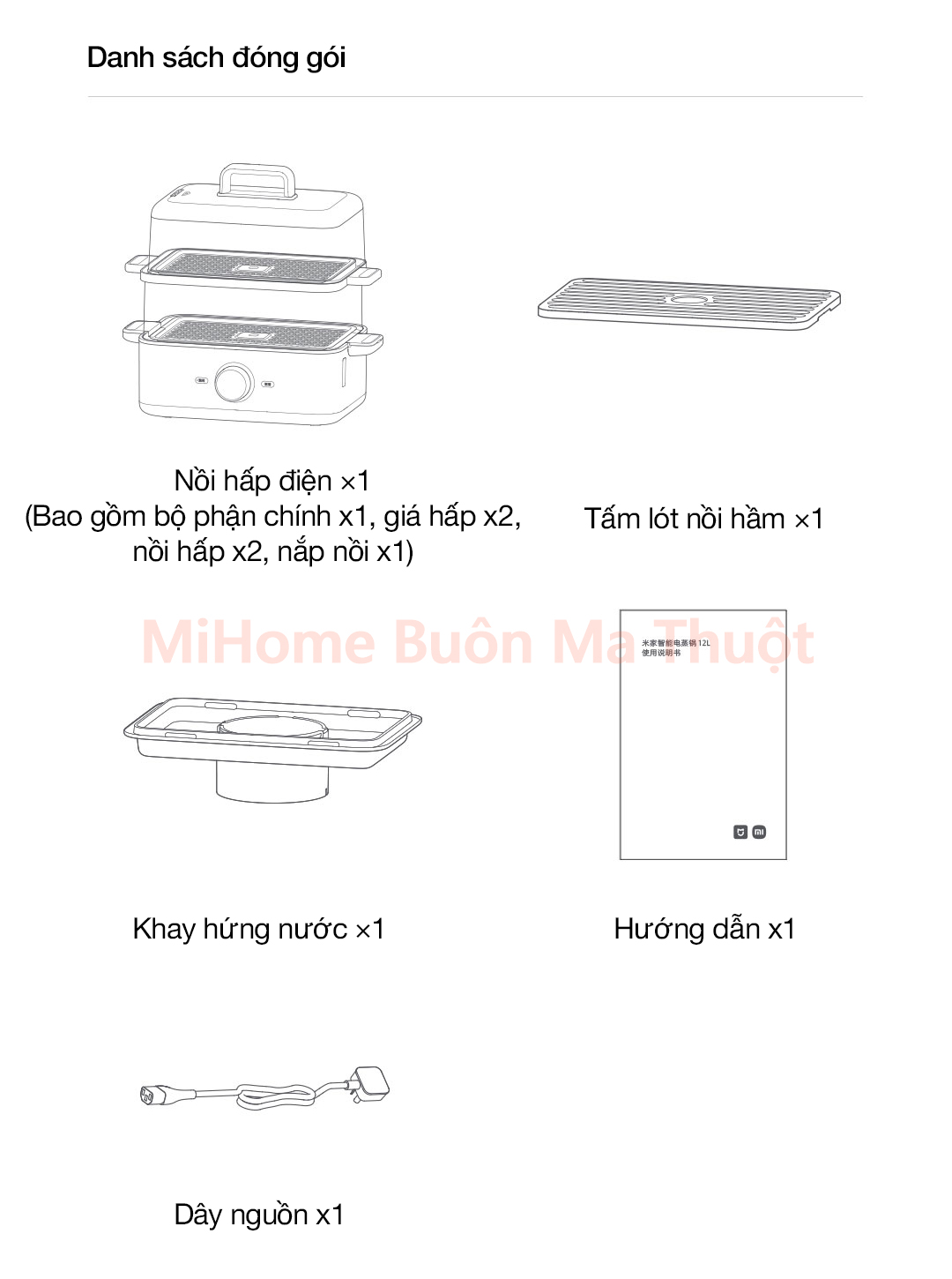 Nồi hấp điện đa năng Mijia N1 12L MES01