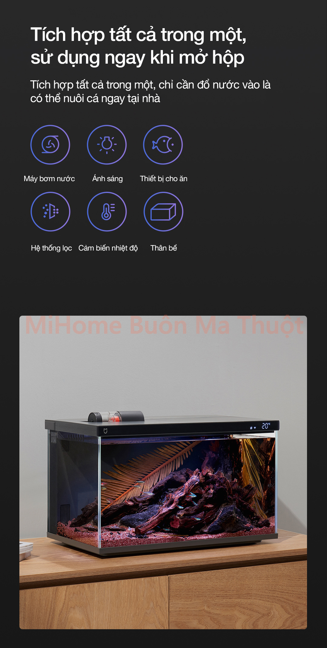 Bể cá thủy sinh thông minh Xiaomi Mijia MYG100 20L