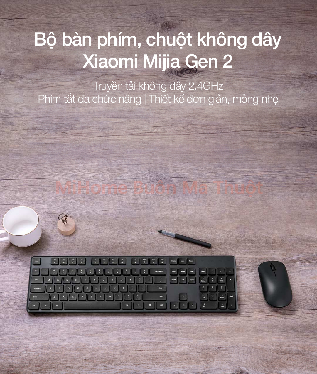 Bộ bàn phím chuột không dây Xiaomi Mijia Gen 2