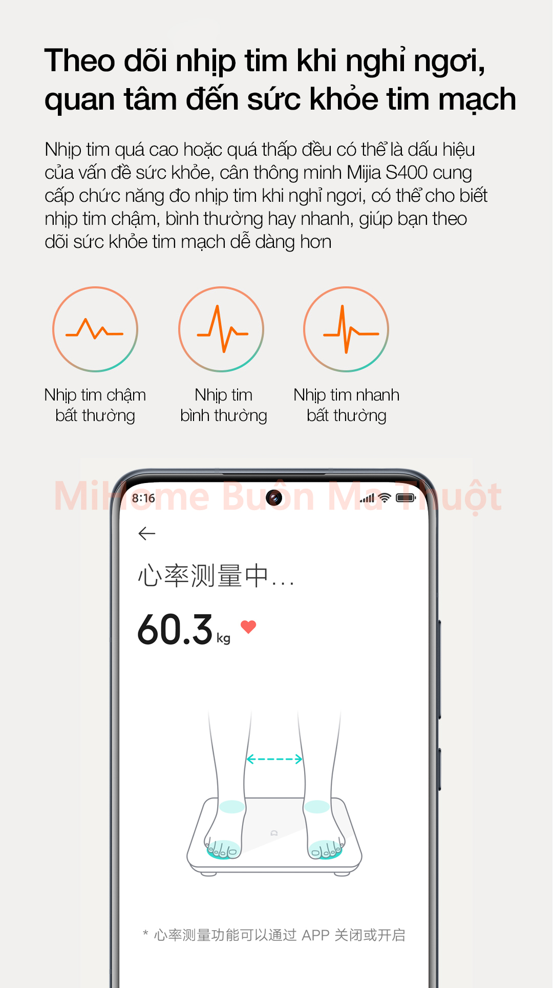 Cân điện tử Inbody Xiaomi Mijia S400 MJTZC01YM