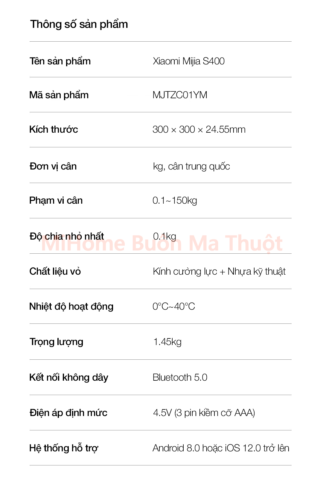 Cân điện tử Inbody Xiaomi Mijia S400 MJTZC01YM