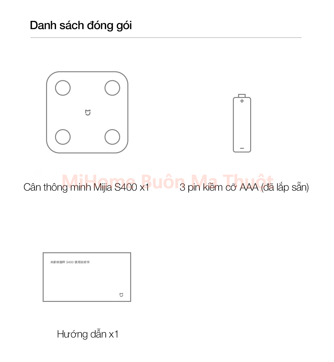 Cân điện tử Inbody Xiaomi Mijia S400 MJTZC01YM