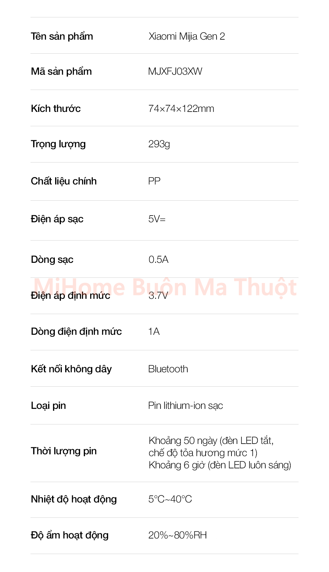 Máy phun tinh dầu thông minh Xiaomi Mijia Gen 2