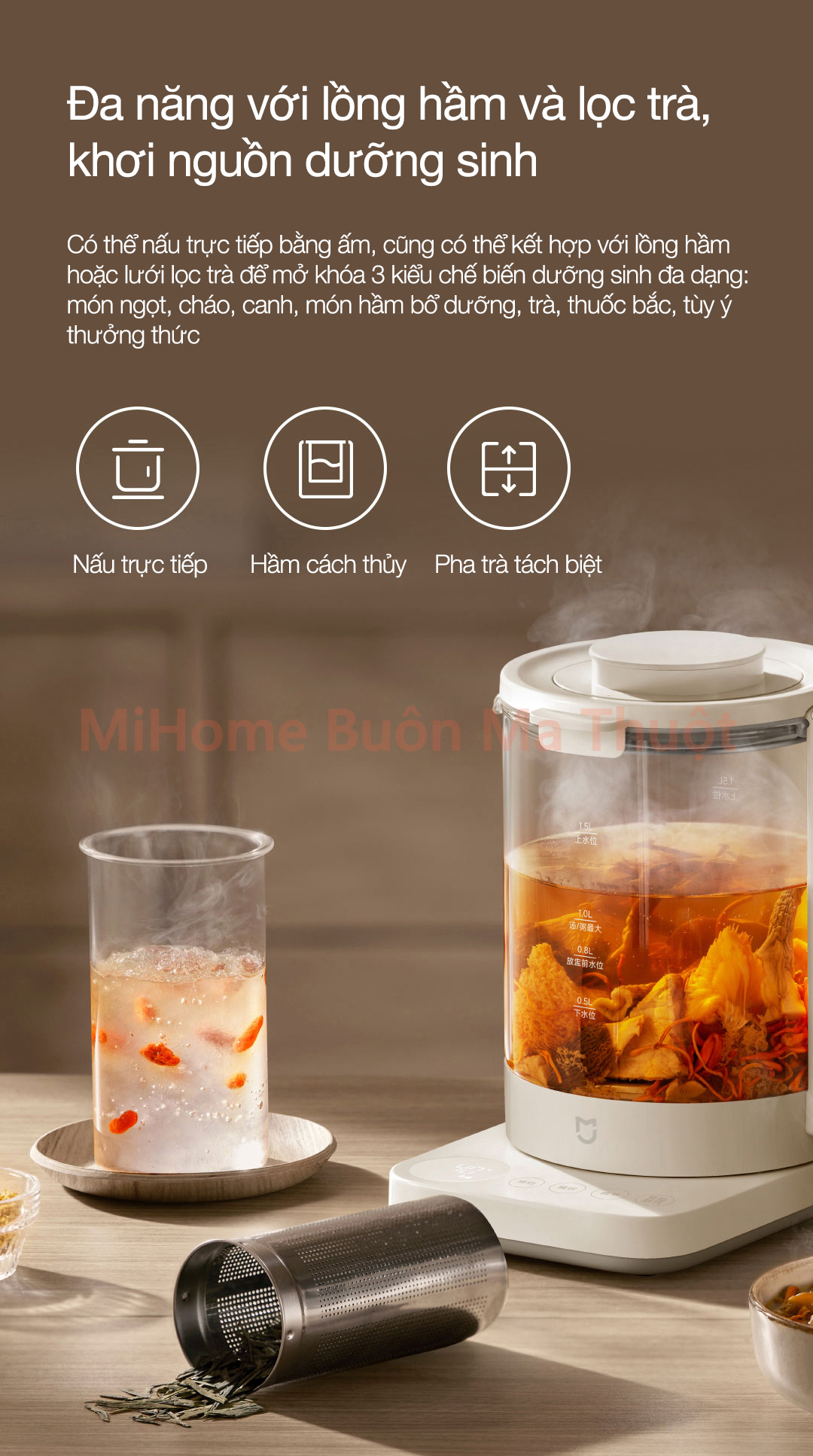 Bình đun nước pha trà Xiaomi Mijia S2