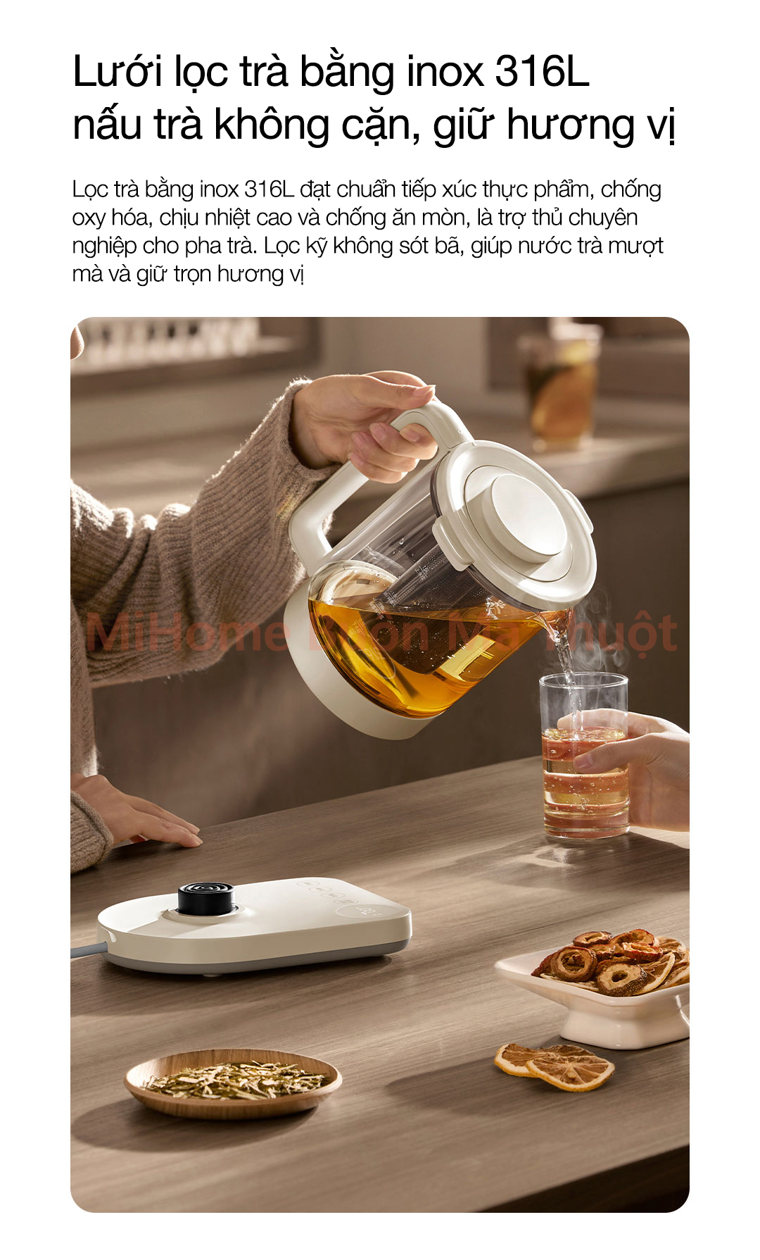 Bình đun nước pha trà Xiaomi Mijia S2