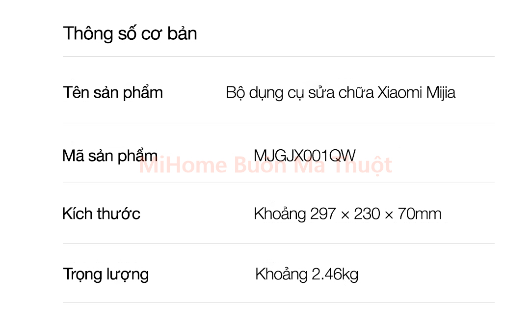 Bộ dụng cụ sửa chữa Xiaomi Mijia