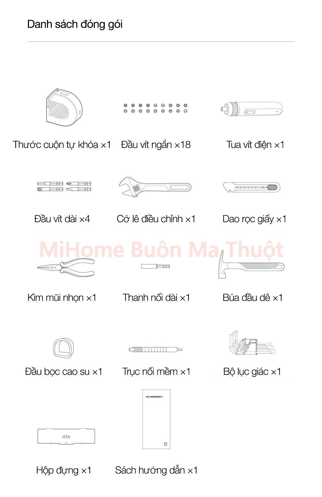 Bộ dụng cụ sửa chữa Xiaomi Mijia
