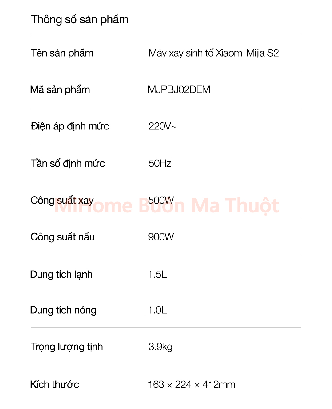 Máy xay sinh tố Xiaomi Mijia S2